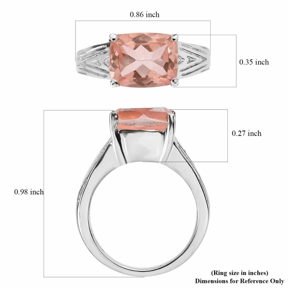 Morganique Quartz 3.50 ctw Solitaire Ring - Picture 6 of 6